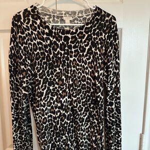 J. Crew Animal Print Knit Top